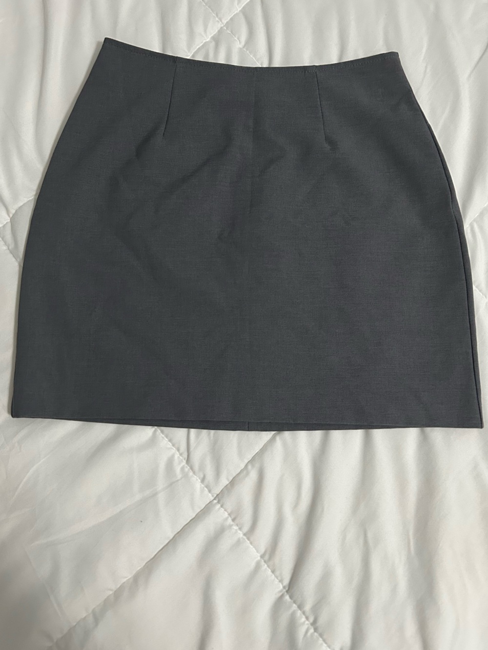 Vintage 90s XOXO Charcoal Gray Mini Skirt - Size 3 - Made in USA Label